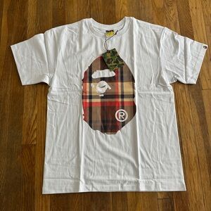 BAPE Check Big Ape Head Tee Size L